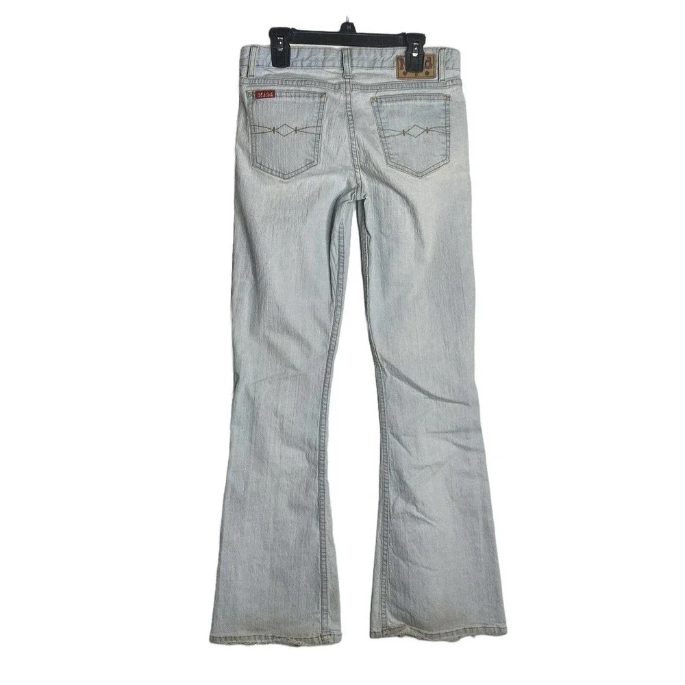 Vintage Y2K MUDD Denim Flare Jeans Light Wash Jr Women Sz 3 Stretch